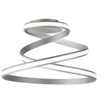 Plafoniera moderna vuelta a led D55 cm in metallo verniciato Silver