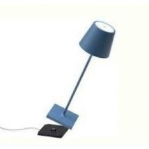 Lampada poldina led ricaricabile colore blu avio con base di ricarica a contatto ld0340a3 - Zafferano