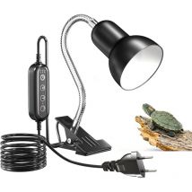 Lampada riscaldante per tartarughe, lampada riscaldante per terrario E27 con timer e controllo della temperatura, lampada riscaldante per tartarughe