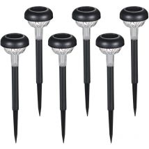 6PCS led Lampada da esterno ad energia solare Controllo della luce sensibile alla luce del prato / Cella ricaricabile integrata da 600 mAh /