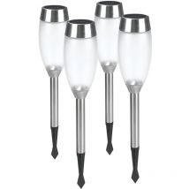 Lampada solare led glass in set da 4 pezzi - ø mm.90x476h. - 5 lumen