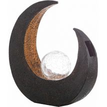 Lampada solare per esterni luce a mezzaluna lampada decorativa per esterni da esterno, marrone nero, 1xLED 0,06W, h 30,3cm Nino 56010108