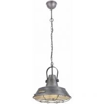 Lampada da soffitto a griglia in ferro industriale leggera a pendolo illuminazione soggiorno LeuchtenDirekt 11496-77