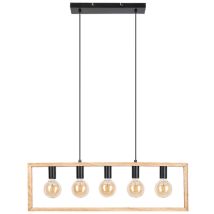 Lampada Sospesa Indigo Metal Black E27 5x Max 40w L: 86 Cm H: 110 Cm Dimmabile