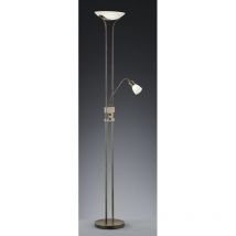 Iperbriko - Lampada sur pied led avec spot de lecture dimmable en rouille