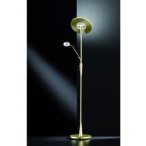 Iperbriko - Lampada sur pied led avec spot de lecture dimmable Quebec en laiton