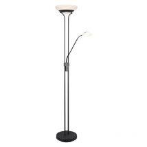 Iperbriko - Lampada sur pied led avec spot de lecture Orson Noir