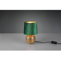 Iperbriko - Lampada Tavolo Sophia Ceramica Oro Paralume Velluto Verde Ø16 cm Trio Lighting