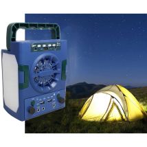 Lampada Torcia Emergenza Solare Campeggio 2 Lampadine Cassa Bluetooth FM HP-666
