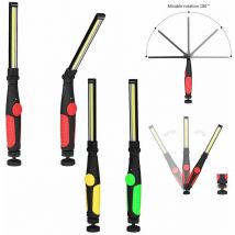 Lampada torcia lavoro calamita portatile ricaricabile slim regolabile led cob