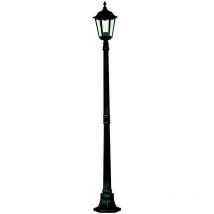 Searchlight - Alex - Lampadaire extérieur à 1 ampoule noir avec diffuseur en verre transparent IP44, E27