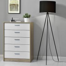 Lux.pro lampadaire (1 x socle E27)(150cm x 60cm) abat-jour (noir) parasol et lampadaire à trois pieds