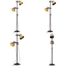 Lampadaire avec 2 abat-jour Multicolore E27 - lampe sur pied - lampes sur pied - Home & Living