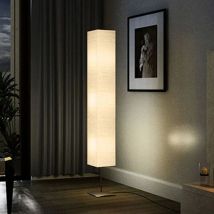 Furniture Limited - Lampadaire avec support en acier 170 cm Beige