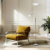Licht-erlebnisse - Lampadaire Blanc Bleu E27 180 cm Classique Lampadaire
