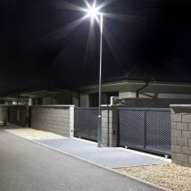 Etc-shop - Lampadaire Éclairage de parking Éclairage public Spot led pour extérieur, gris aluminium, 100 w 8400 lm 4000 k blanc neutre, LxlxH