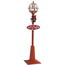 Lampadaire de Noël avec Père Noël 175 cm led - The Living Store