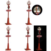 Vidaxl - Lampadaire de Noël avec Père Noël 175 cm led - lampadaire de Noël - lampadaires de Noël - Home & Living