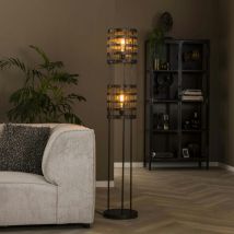 Lampadaire de salon avec cannage en métal nova