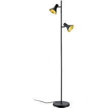 Lampadaire design, Lampadaire Nina noir et or Noir en Metal, trio