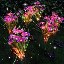 Lampadaire d'extérieur 2 pc lampes solaires extérieures, lumières de fleurs solaires, lampe solaire de fleur de marguerite, lumière solaire de