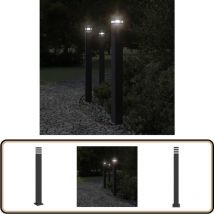 Lampadaire d'extérieur avec sortie noir 110 cm aluminium - Lampadaire Exterieur - Éclairage Extérieur - Lampe De Jardin - Luminaire Extérieur - Lampe