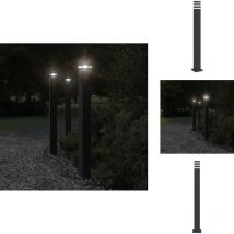 Lampadaire d'extérieur avec sortie noir 110 cm aluminium - Lampadaire Exterieur - Éclairage Extérieur - Lampe De Jardin - Luminaire Extérieur - Lampe