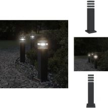 Lampadaire d'extérieur noir 50 cm aluminium - Lampadaire Exterieur - Éclairage Extérieur - Luminaire Extérieur - Lampe Terrasse - Lampe Jardin