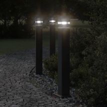 Lampadaire d'extérieur noir 80 cm aluminium