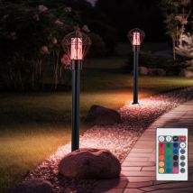 Globo - Lampadaire dimmable avec télécommande lampe de terrasse lumière extérieure lampe de chemin led industrielle lampe de pied en acier inoxydable