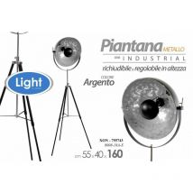 Argonauta - Lampadaire directeur industriel argent cm 160h