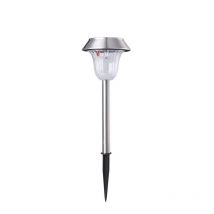 Lampadaire en acier de lumière de jardin solaire led