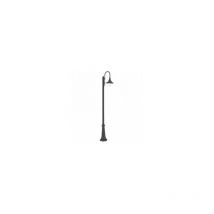 Lampadaire en aluminium moulé avec diffuseur transparent noir