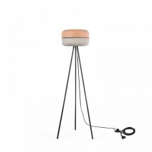 Iperbriko - Lampadaire en métal rose et gris, 35cm x 35cm x 140cm
