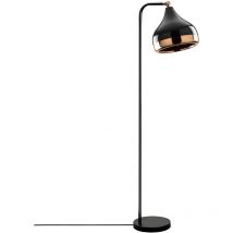 Lampadaire en métal à abat-jour orientable - h. 120 cm - Noir et cuivré - yildo