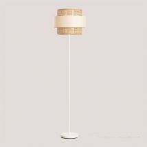 Lampadaire en Rotin Satu Sklum Beige Lin