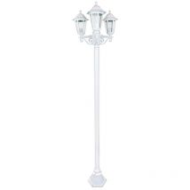 Bricolage Direct - Lampadaire Extérieur 3 Têtes 3x100W Fonte Blanc initialis