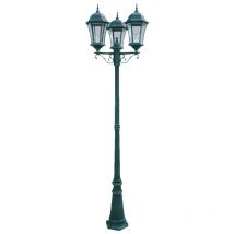 Bricolage Direct - Lampadaire Extérieur 3 Têtes 3x100W Fonte Vert
