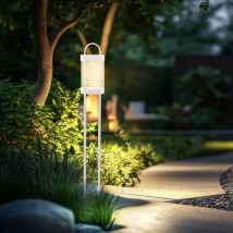 Lampadaire extérieur led Lampe d'allée blanche Lampe de jardin Lampe de terrasse Lampadaire, métal, 8W 855lm blanc chaud, DxH 12,5 x 100 cm