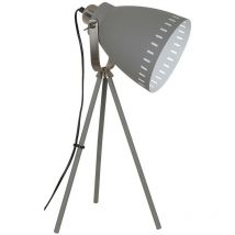 Italux - Franklin - Lampadaire Industriel Et Rétro Gris Satiné 1 Lumière avec Abat-Jour Gris, E27