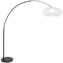 Lampadaire LED – Design moderne – Hauteur réglable jusqu'à 240 cm – Abat-jour rond blanc – Steinhauer