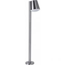 Lampadaire Lampadaire d'extérieur Lampadaire sur pied Lampe de chemin en acier inoxydable, argent IP44, dimmable, minuterie, contrôle d'application,
