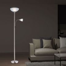 Globo Lighting - Lampadaire lampadaire lampadaire lampe de côté plafonnier projecteur lampe de salon, spot mobile, métal verre chrome nickel mat,