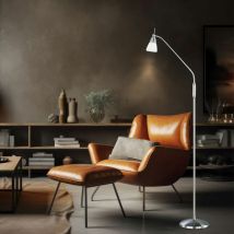 Etc-shop - Lampadaire lampadaire lampadaire lampe de salon lampe de salle à manger lampe de chambre, acier argent, verre, variateur tactile, G9, l 74