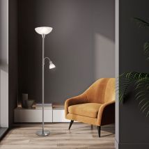 Lampadaire lampadaire verre blanc métal h 180 cm salon chambre cuisine
