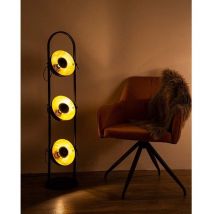 Lampadaire Lampe noir et or Spots réglables Lampe de chambre h 117 cm