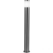 Etc-shop - Lampadaire d'extérieur pour chemin Lampe de jardin led lumière extérieure en acier inoxydable, opale en plastique argenté, contrôle par