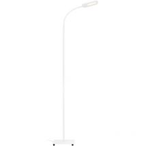 Lampadaire led Briloner leuchten office step, 6,6 w, 600 lm, IP20, blanc, métal-plastique, intensité lumineuse variable, 21 x 21 x 128 cm