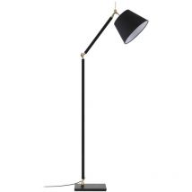 Lucande - Lampadaire Tissu 'Marvaine' en métal pour salon & salle à manger