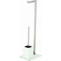 Base multifonctionnelle en verre blanc à poser au sol